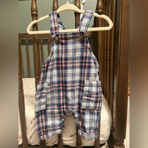 Charming Kids Plaid Overalls